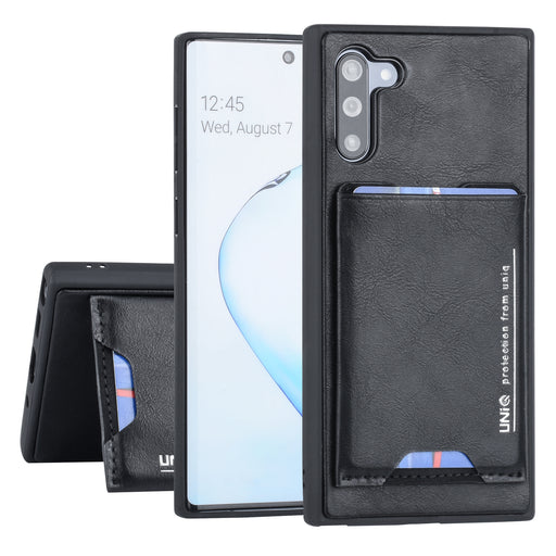 UNIQ Hülle etui für Samsung Galaxy Note 10 Back-Cover hul Schwarz - Kartenhalter