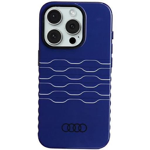 Audi IML MagSafe Case Hülle etui für iPhone 15 Pro 6.1" navy Blau hardcase