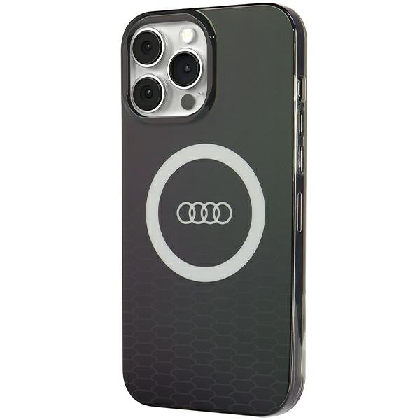 Audi IML Big Logo MagSafe Case Hülle etui für iPhone 13 Pro / 13 6.1" Schwarz hardcase