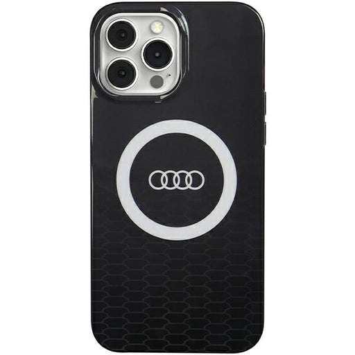 Audi IML Big Logo MagSafe Case Hülle etui für iPhone 13 Pro Max 6.7" Schwarz hardcase