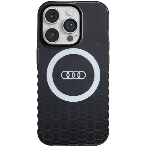 Audi IML Big Logo MagSafe Case Hülle etui für iPhone 14 Pro 6.1" Schwarz hardcase