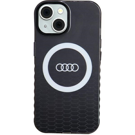 Audi IML Big Logo MagSafe Case Hülle etui für iPhone 15 / 14 / 13 6.1" Schwarz hardcase