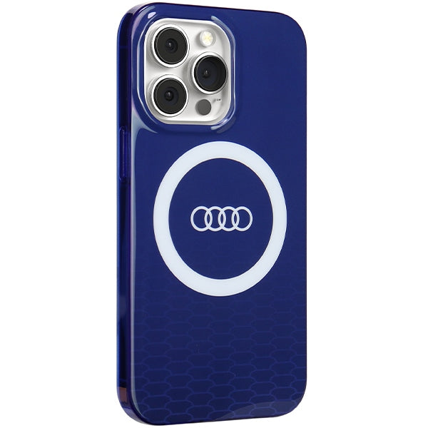 Audi IML Big Logo MagSafe Case Hülle etui für iPhone 13 Pro / 13 6.1" navy Blau hardcase