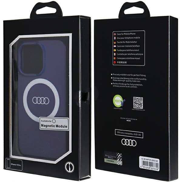 Audi IML Big Logo MagSafe Case Hülle etui für iPhone 13 Pro / 13 6.1" navy Blau hardcase