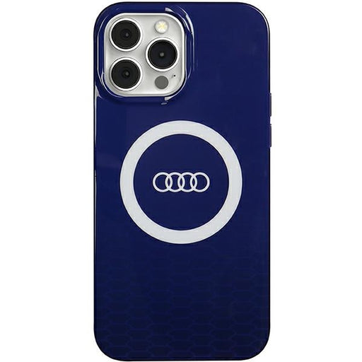 Audi IML Big Logo MagSafe Case Hülle etui für iPhone 13 Pro Max 6.7" navy Blau hardcase