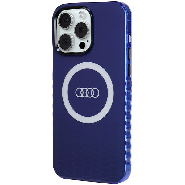 Audi IML Big Logo MagSafe Case Hülle etui für iPhone 15 Pro Max 6.7" navy Blau hardcase