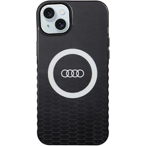 Audi IML Big Logo MagSafe Case Hülle etui für iPhone 15 Plus / 14 Plus 6.7" Schwarz hardcase