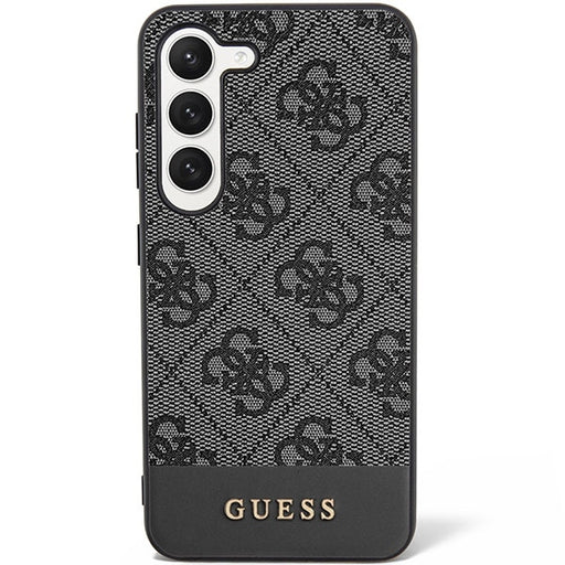 guess-hulle-fur-samsung-s23-s911-schwarz-hardcase-4g-stripe-collection
