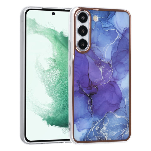 UNIQ Hülle Etui für Samsung Galaxy S22 TPU Hülle - Marble Purple