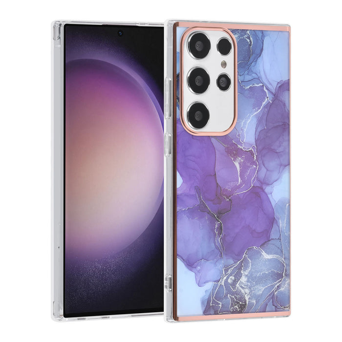 UNIQ Hülle etui für Samsung Galaxy S24 Ultra Backcover hoesje - Marble Purple