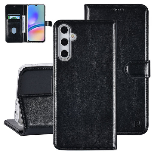 UNIQ Handytasche etui für Samsung Galaxy A05S Book-Case hul - Kartenhalter - Schwarz