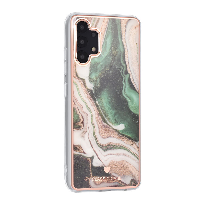 uniq-classic-case-etui-fur-samsung-galaxy-a32-4g-silikonhulle-tpu-marble-green