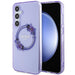 Guess Hülle etui für Samsung Galaxy S24 Plus S926 fioletowy/purple hardcase IML Flowers Wreath MagSafe