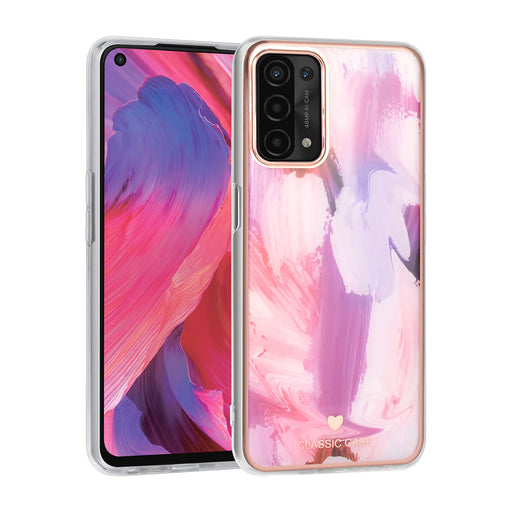 UNIQ Classic Hülle etui für Oppo A54 5G & A74 5G TPU Backcover hoesje - Graffiti Rosa