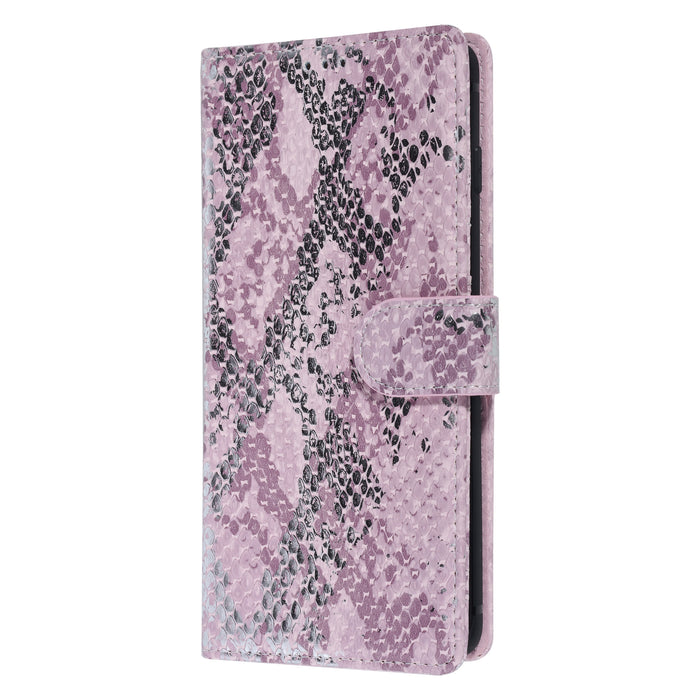 UNIQ Handytasche für Samsung Galaxy S10 Plus Rosa Schlangenhaut Book-Case hul