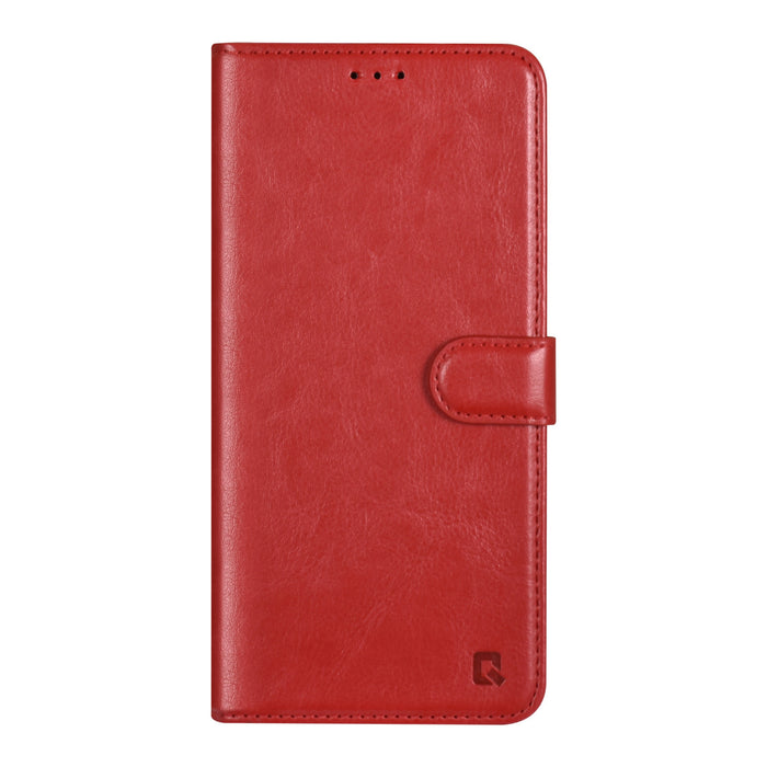 uniq-handytasche-etui-fur-samsung-galaxy-a14-5g-book-case-hul-kartenhalter-fur-3-karten-magnetverschluss-rot