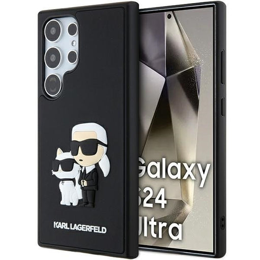 Karl Lagerfeld Hülle für Samsung Galaxy S24 Ultra S928 /Schwarz hardcase 3D Rubber Karl&Choupette