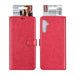 uniq-handytasche-etui-fur-samsung-galaxy-a14-5g-book-case-hul-kartenhalter-fur-3-karten-magnetverschluss-hot-rosa