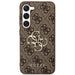 Guess Hülle etui für Samsung Galaxy S24 S921 Braun hardcase 4G Big Metal Logo