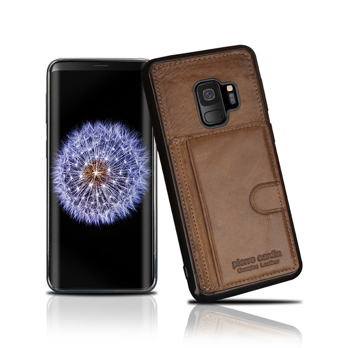 pierre-cardin-silikon-backcover-fur-samsung-galaxy-s9-bruin