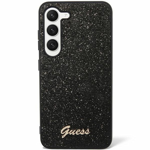 Guess Hülle etui für Samsung Galaxy S24 S921 /Schwarz hard case Glitter Script