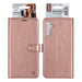 uniq-handytasche-etui-fur-samsung-galaxy-a24-book-case-hul-kartenhalter-fur-3-karten-magnetverschluss-rose-gold