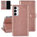 UNIQ Handytasche für Samsung Galaxy S23 FE Book Case hoesje Pasjeshouder - Rose Gold