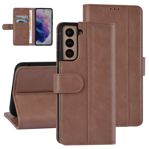 UNIQ Book-Case hul Handytasche für Samsung Galaxy S21 - Rose Gold - Kunstleder