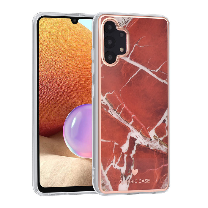 UNIQ Classic Case Etui für Samsung Galaxy A32 4G - Silikonhülle TPU - Marble Red