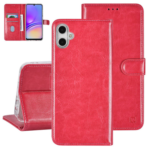 UNIQ Handytasche etui für Samsung Galaxy A05 Book-Case hul - Kartenhalter - Hot Rosa