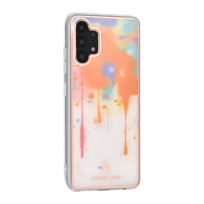 uniq-classic-case-etui-fur-samsung-galaxy-a32-4g-silikonhulle-tpu-graffiti-orange