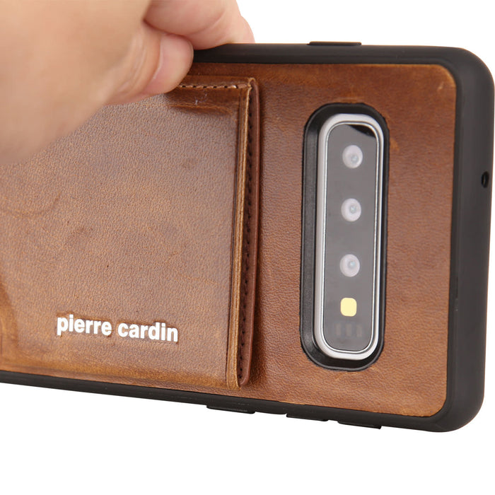 Pierre Cardin Backcover für Galaxy S10 - Braun