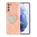 UNIQ Hülle etui für Samsung Galaxy S21 Plus - Silikonhülle TPU - Heartshaped Popsocket - Orange