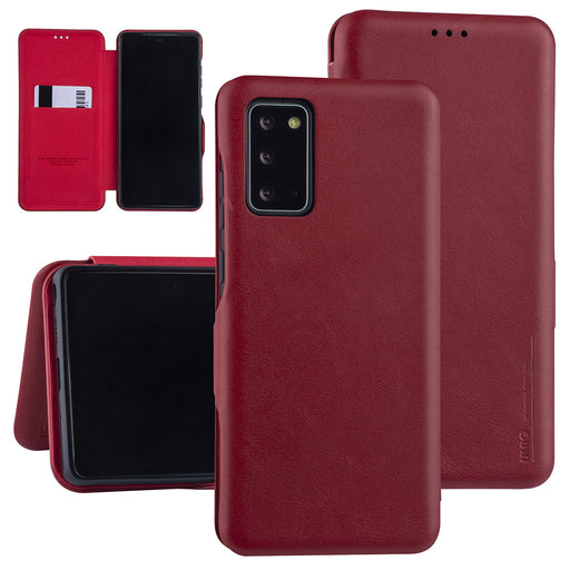 Handytasche für Samsung Galaxy Note 20 Rot Book-Case hul - Kartenhalter