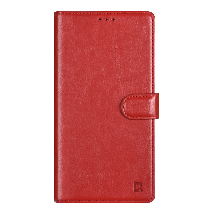 uniq-handytasche-etui-fur-samsung-galaxy-s23-ultra-book-case-hul-kartenhalter-fur-3-karten-magnetverschluss-rot