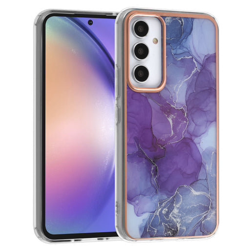 UNIQ Hülle Etui für Samsung Galaxy A54 5G TPU Hülle - Marble Purple