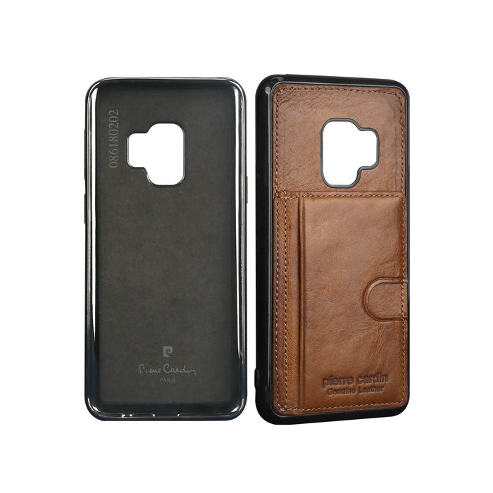 pierre-cardin-silikon-backcover-fur-samsung-galaxy-s9-bruin