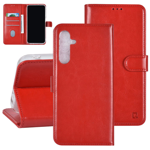 UNIQ handytasche etui für Samsung Galaxy A25 Book-Case hul - 3 pasjeshouder - Rot