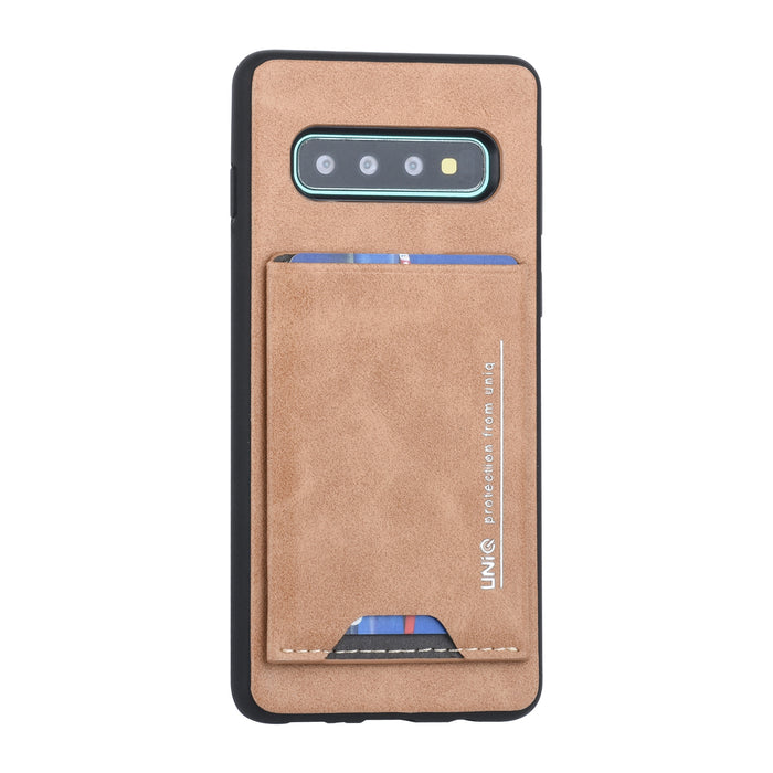 UNIQ Hülle etui für Samsung Galaxy S10 Plus Back-Cover hul Braun - Kartenhalter