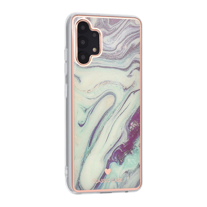 uniq-classic-case-etui-fur-samsung-galaxy-a32-4g-silikonhulle-tpu-marble-aquamarine