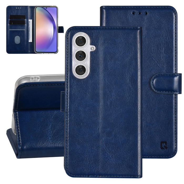 UNIQ Handytasche etui für Samsung Galaxy A54 5G Book-Case hul - Kartenhalter für 3 Karten - Magnetverschluss - Blau