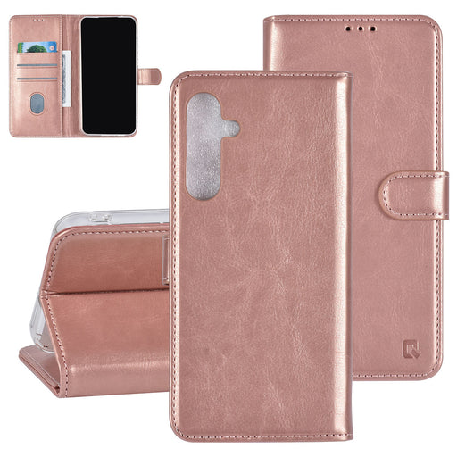 UNIQ handytasche etui für Samsung Galaxy A55 Book-Case hul - 3 pasjeshouder - Rose Gold