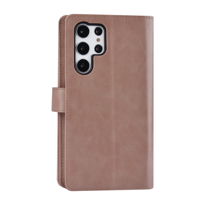 uniq-handytasche-etui-fur-samsung-galaxy-s22-ultra-book-case-hul-kartenhalter-fur-9-karten-magnetverschluss-rose-gold