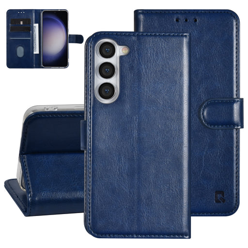 UNIQ Handytasche etui für Samsung Galaxy S23 Plus Book-Case hul - Kartenhalter für 3 Karten - Magnetverschluss - Blau