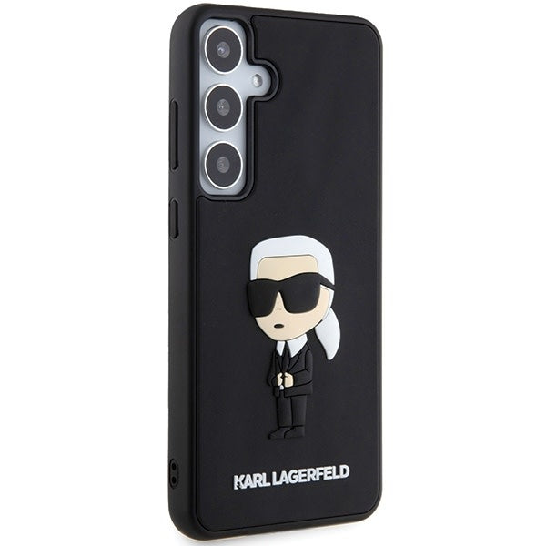 Karl Lagerfeld Hülle für Samsung Galaxy S24 S921 /Schwarz hardcase 3D Rubber Ikonik