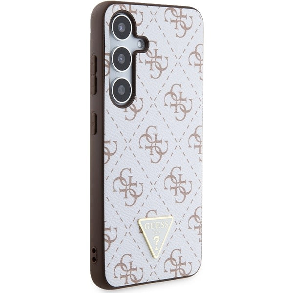 guess-hulle-etui-fur-samsung-galaxy-s24-s921weiss-hardcase-4g-triangle