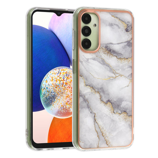 UNIQ Hülle Etui für Samsung Galaxy A14 5G TPU Hülle - Marble weiss