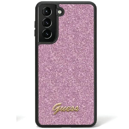 Guess Hülle etui für Samsung Galaxy S24 S921 fioletowy/purple hardcase Glitter Script