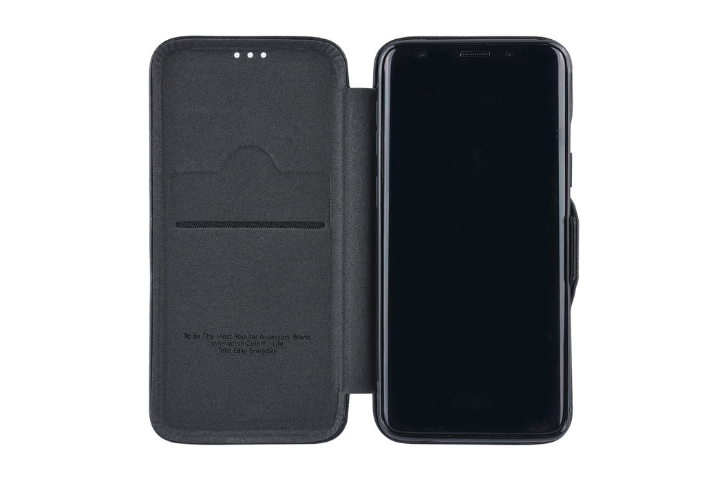 Hanytasche für Samsung Galaxy S9 Plus Kartenhalter Schwarz Book-Case hul -Magnetverschluss - Kunststof;TPU