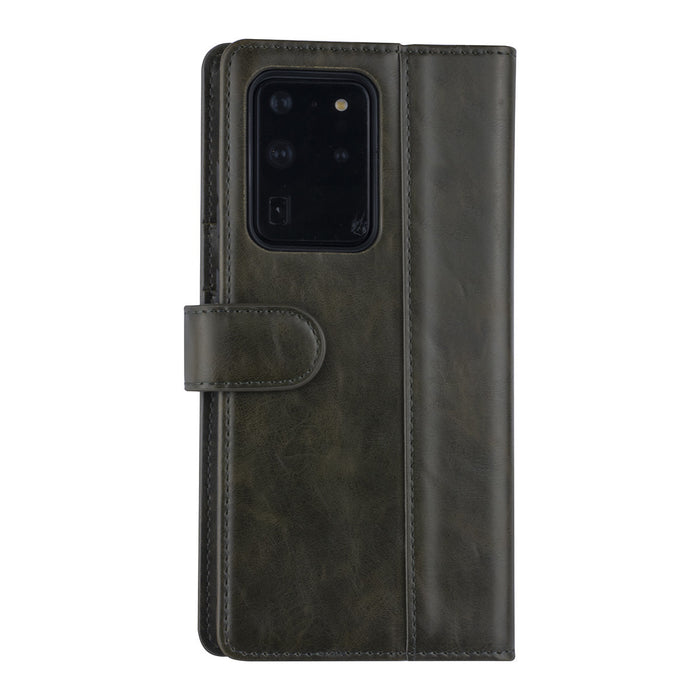 Handytasche für Samsung Galaxy S20 Ultra Dunkelgrün Book-Case hul - Kunstleder